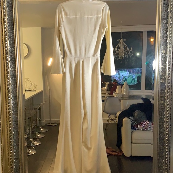 Winter white / ivory double lined jumpsuit - Picture 3 of 3